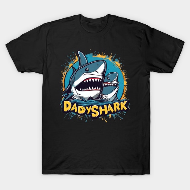 Daddy-shark T-Shirt by Jhontee